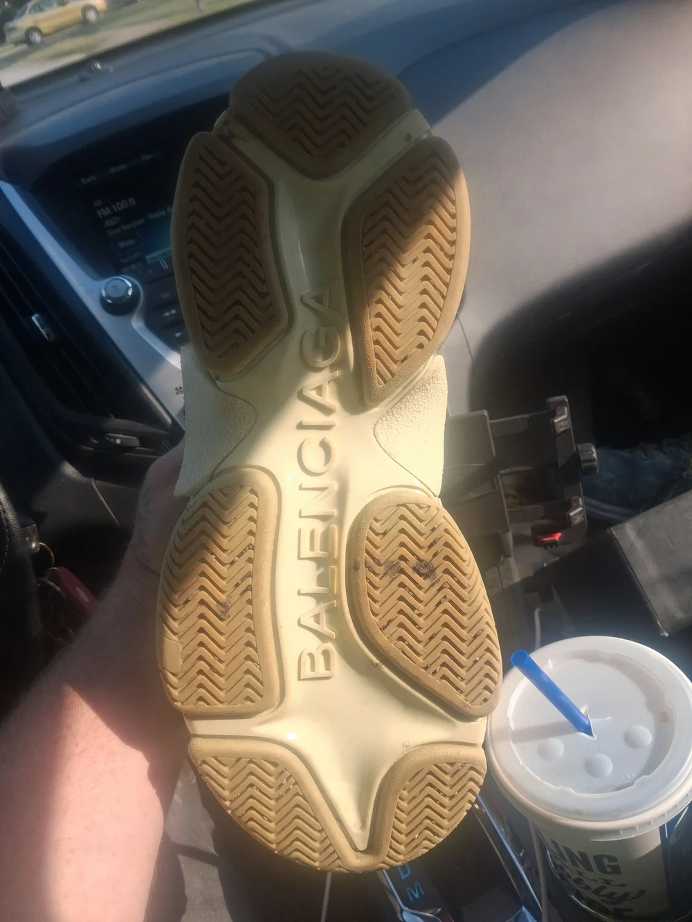 Gucci Cream, Yellow & Teal Chunky Sneakers